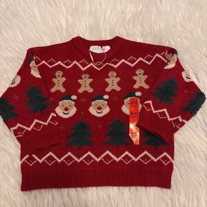Red Zara Christmas Sweater with Festive Design